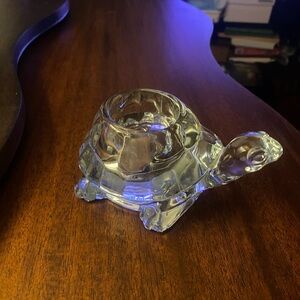 Indiana Glass Turtle candle holder / paperweight. Perfect
